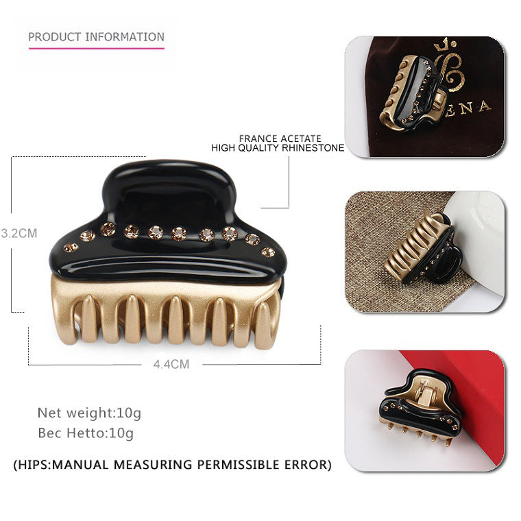 Alexander acetic acid single-row diamond medium hair claw