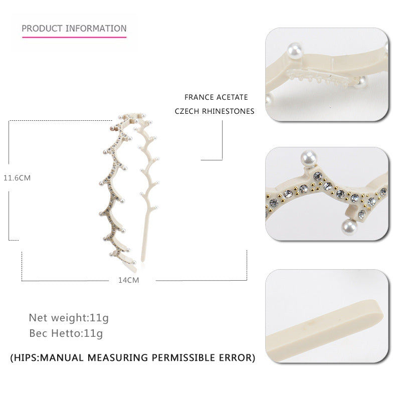 Alexander the same twig acetic acid head headband French retro women's non-slip headband hairpin hair accessories factory direct sales