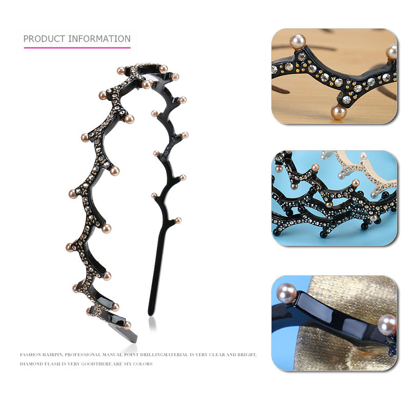 Alexander the same twig acetic acid head headband French retro women's non-slip headband hairpin hair accessories factory direct sales