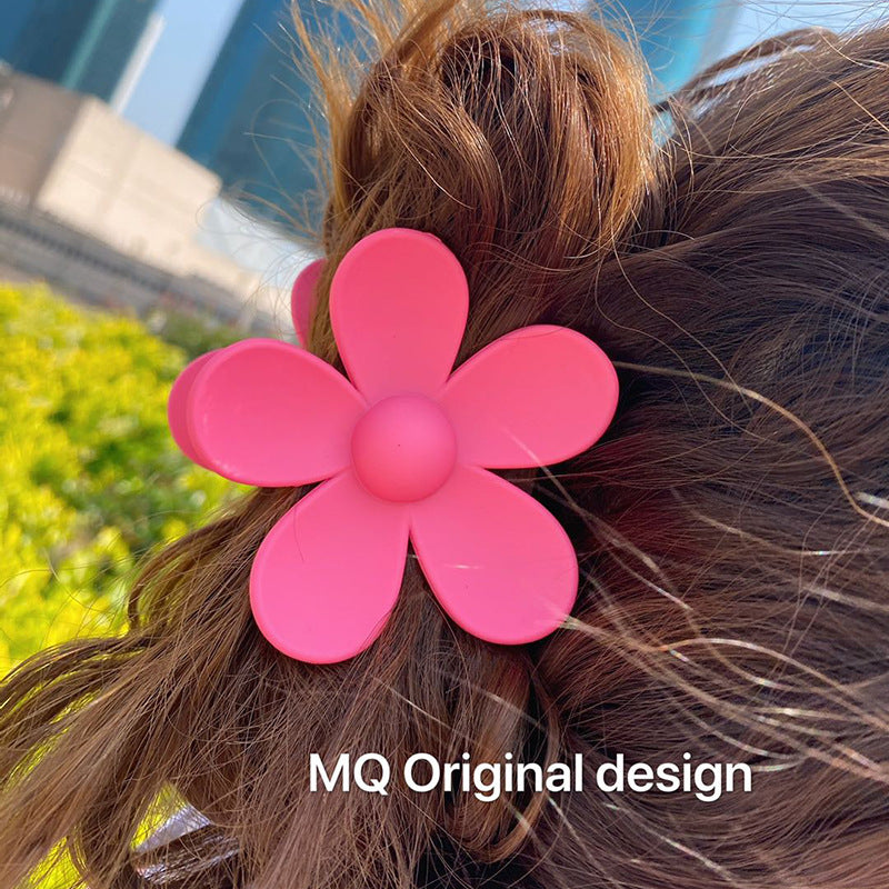 big flower hair claw