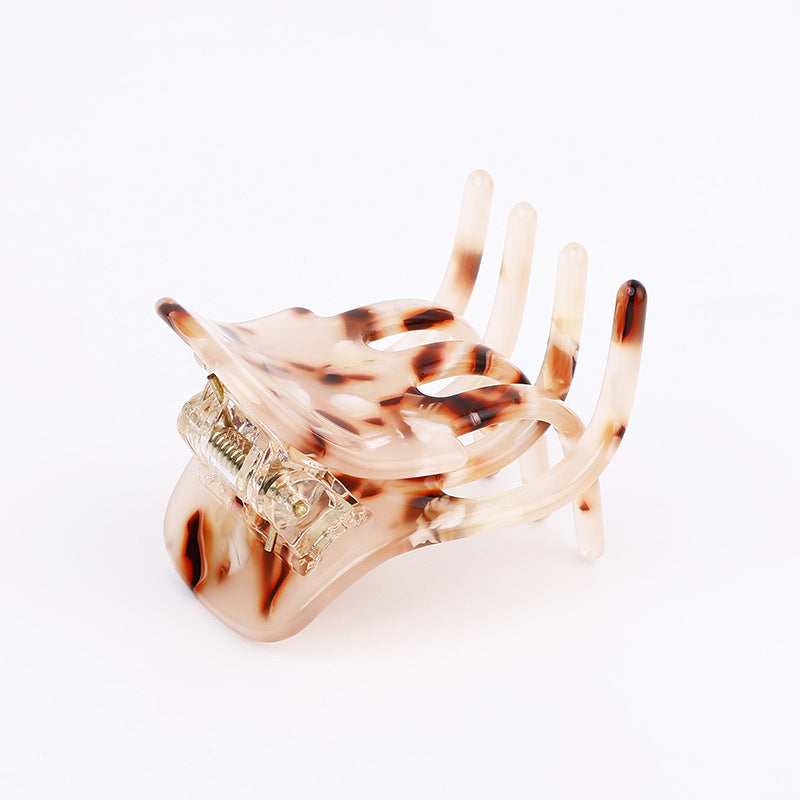 European and American simple hairpin wholesale literary and retro temperament disc hair grab clip small acetic acid plate high ponytail hair accessories
