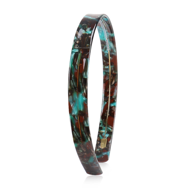Alexander Simple 1.5cm wide acetic acid plate headband