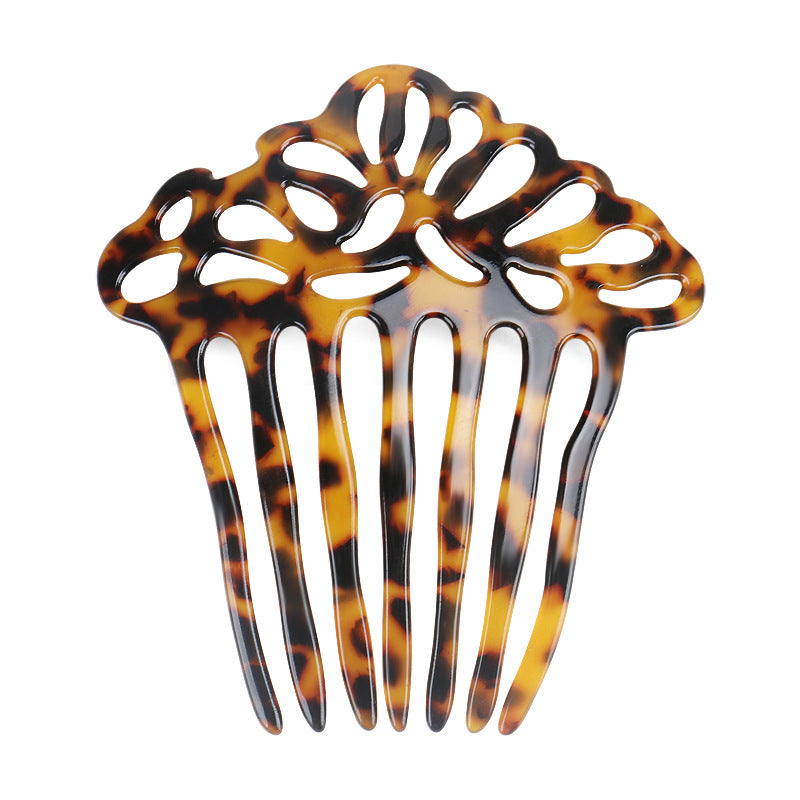 Factory direct sales, new hollow acetic acid hair combhair accessories, seven-tooth hair comb