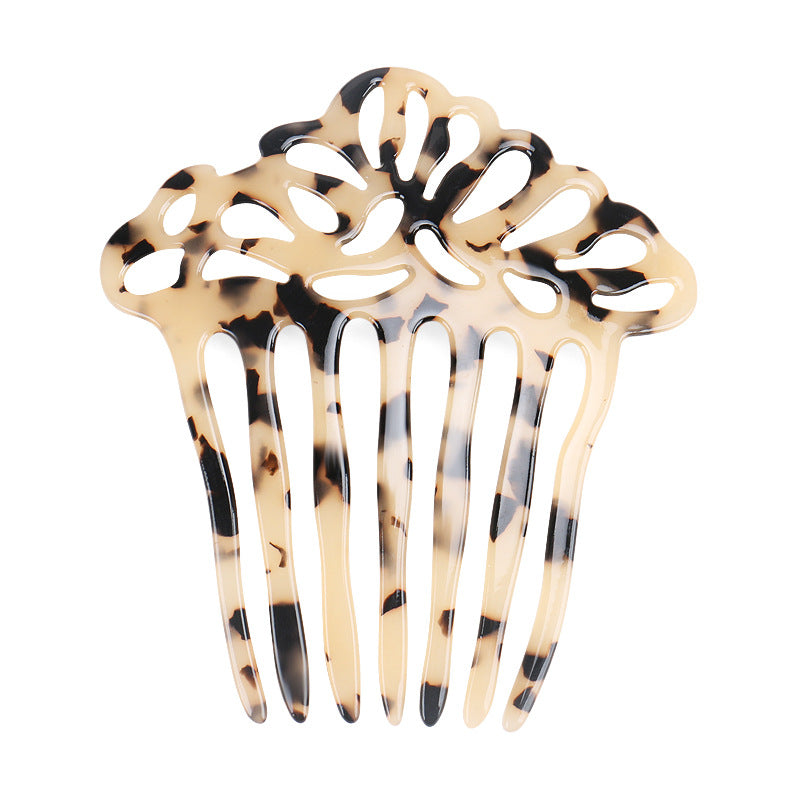Factory direct sales, new hollow acetic acid hair combhair accessories, seven-tooth hair comb
