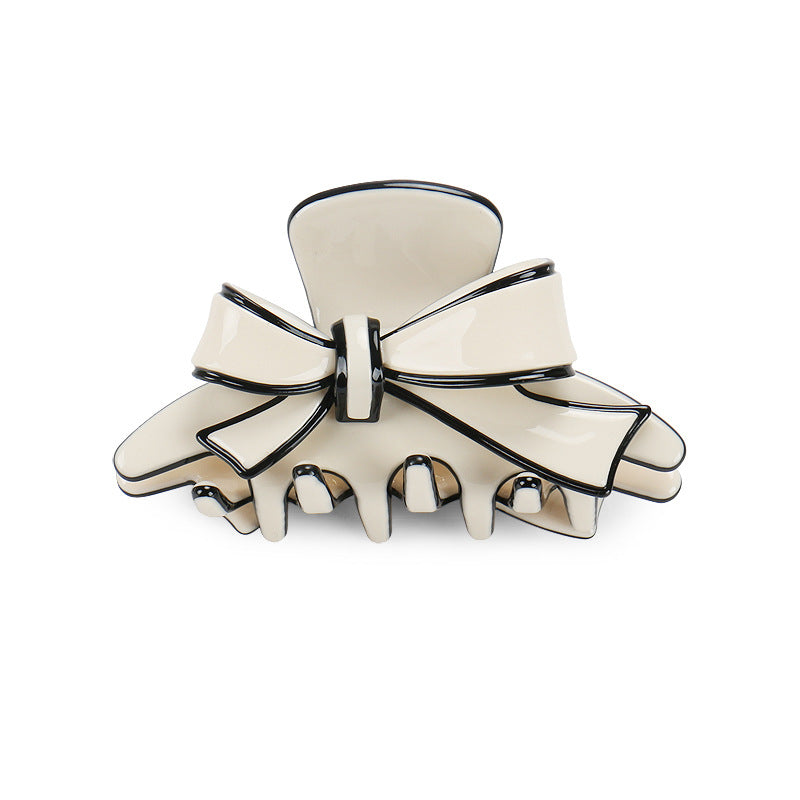 premium acetic acid double-sided bow hair claw