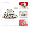 premium acetic acid double-sided bow hair claw