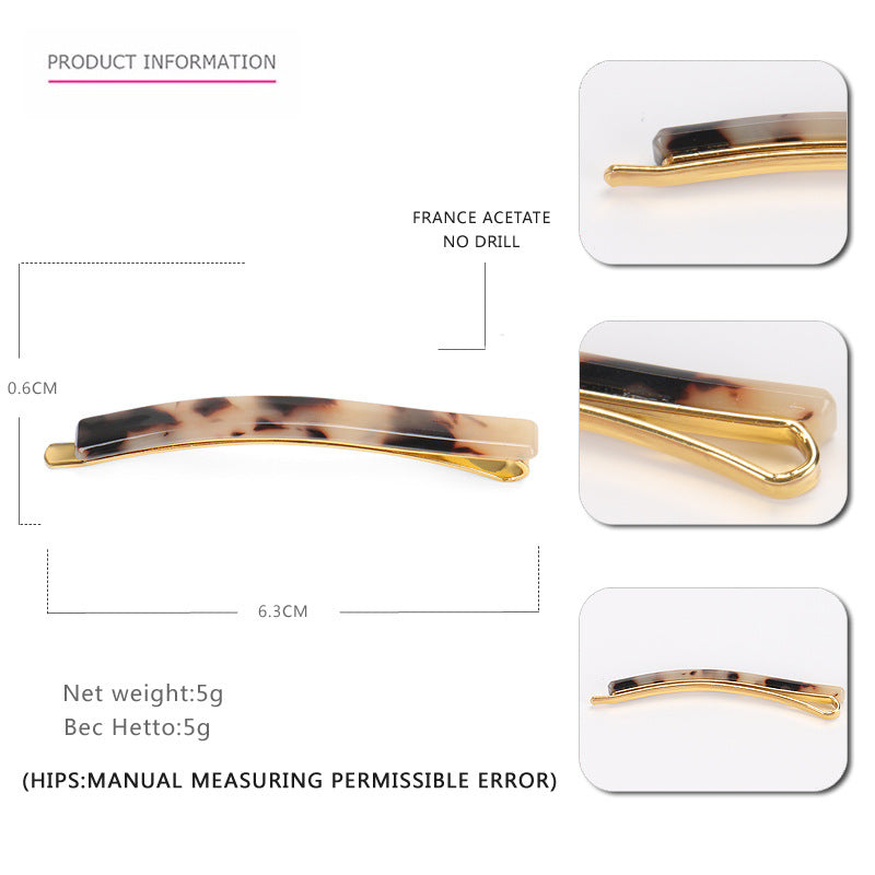 Japanese bangs hairpin acetic acid plate hairpin edge clip