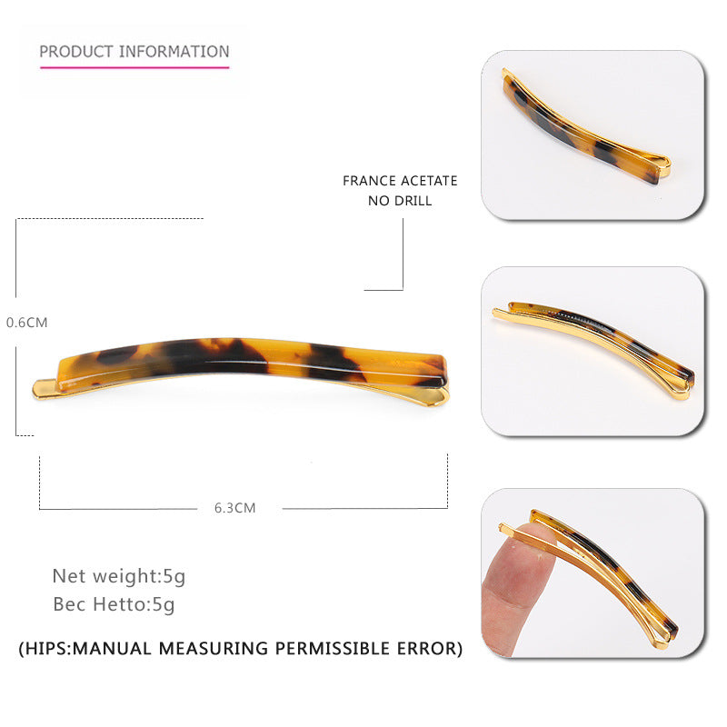 Japanese bangs hairpin acetic acid plate hairpin edge clip