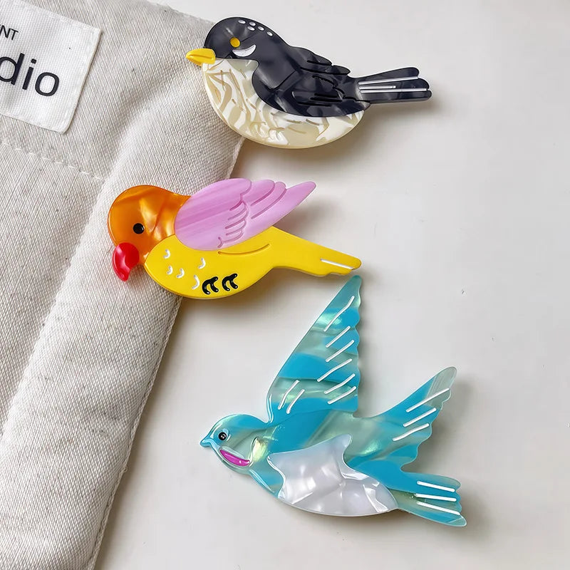 Animal Flower Acetate Duckbill Clip Side Clip Hair Clip