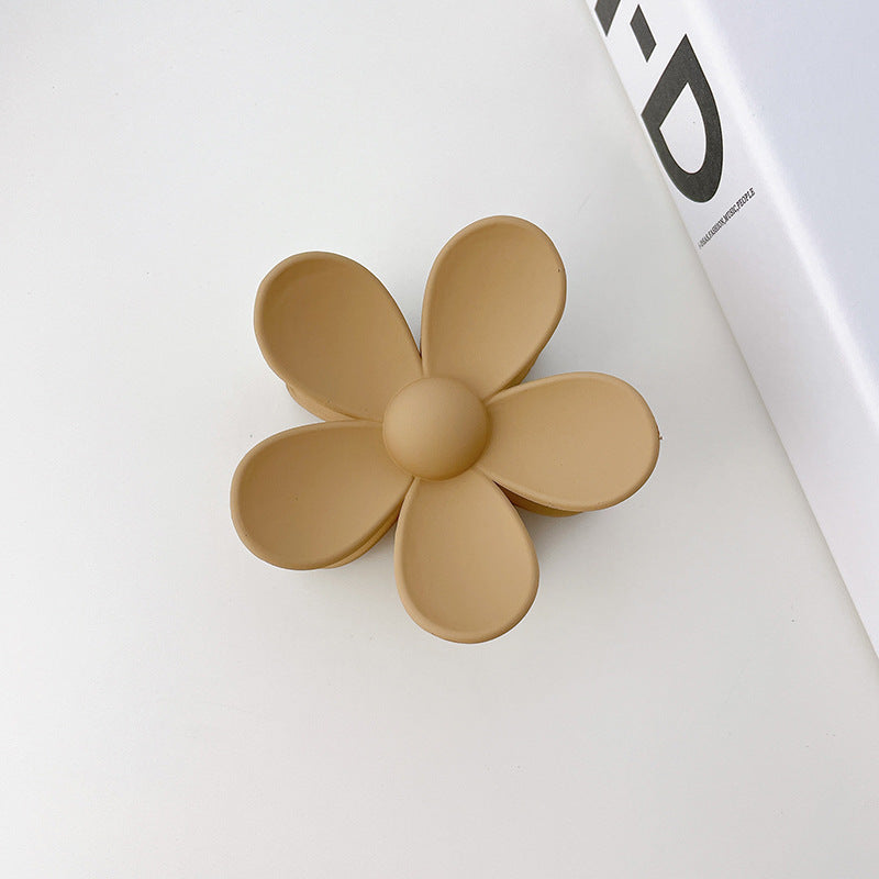 autumn and winter new hair claw resin material solid color clip back head plate hairpin dating
