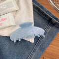 shiny solid color smudge hair claw