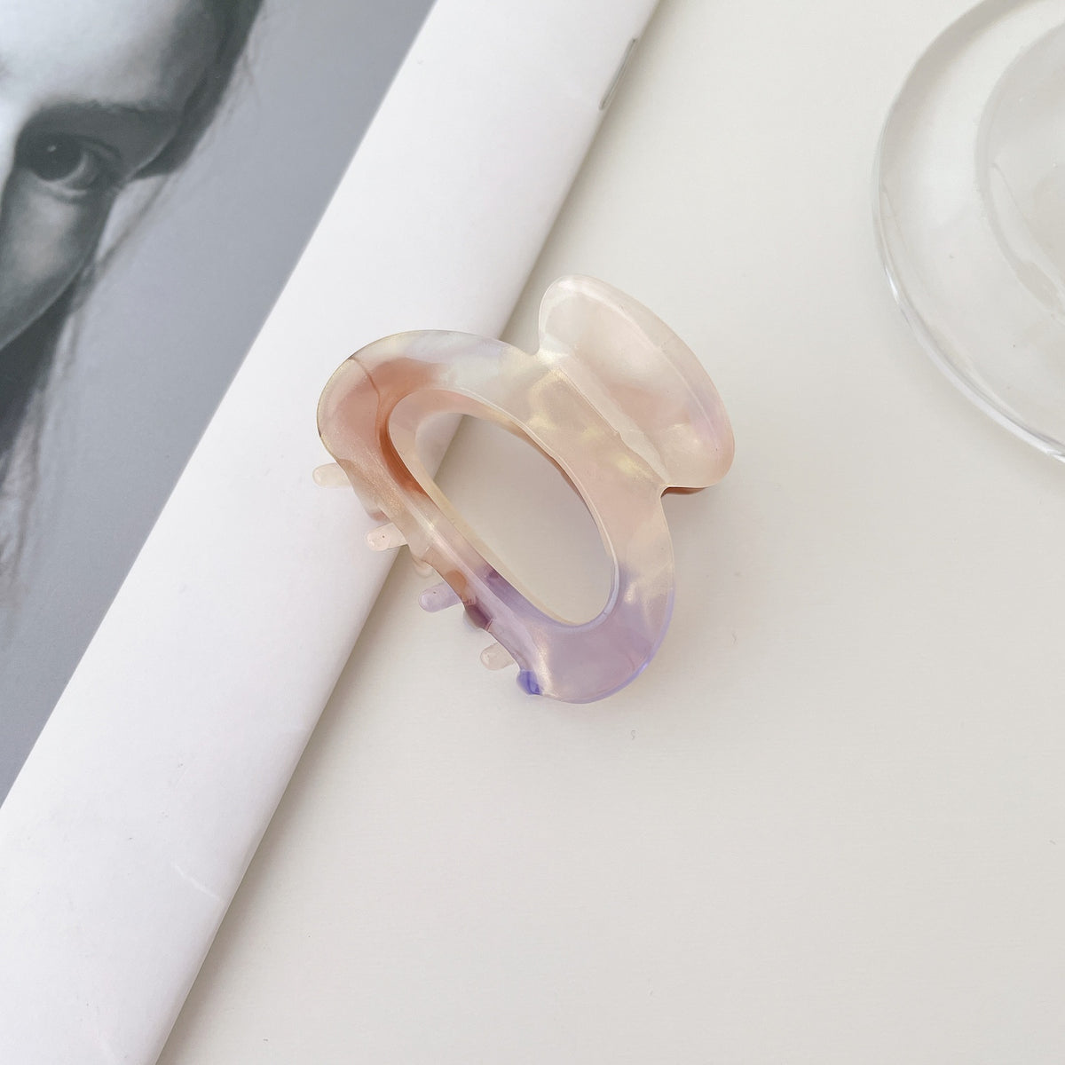 hollow temperament mini small bangs top hair claw