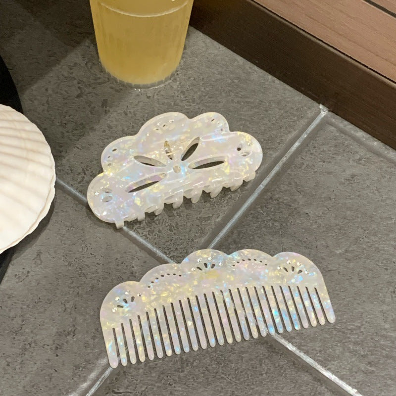 Mermaid White Hair Comb