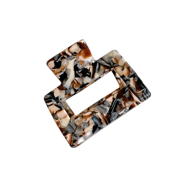 Small square hair claw