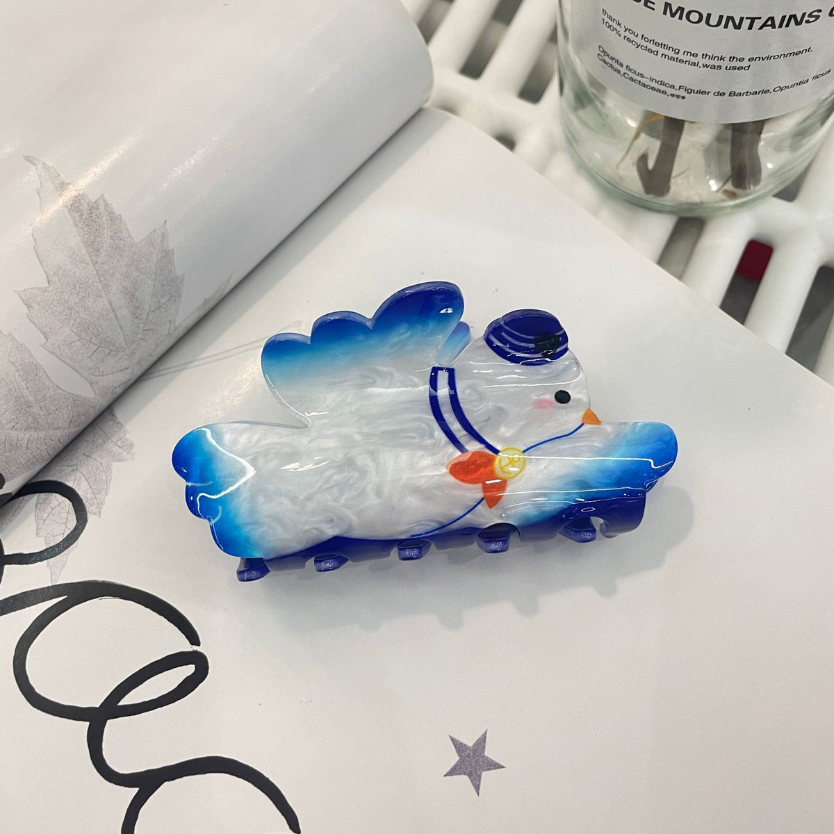 dopamine hair clip angel wing shark hair claw