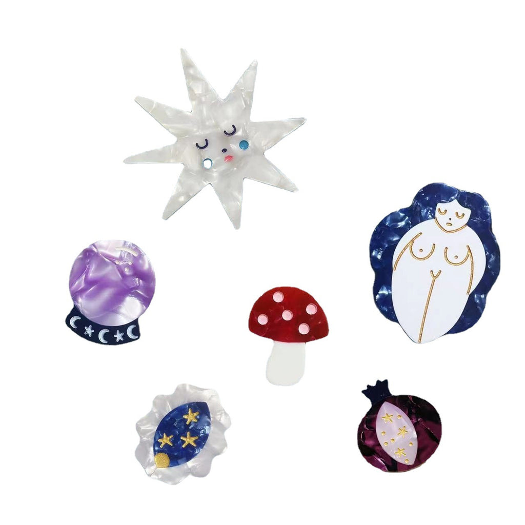 star mushroom duck bill hair clip