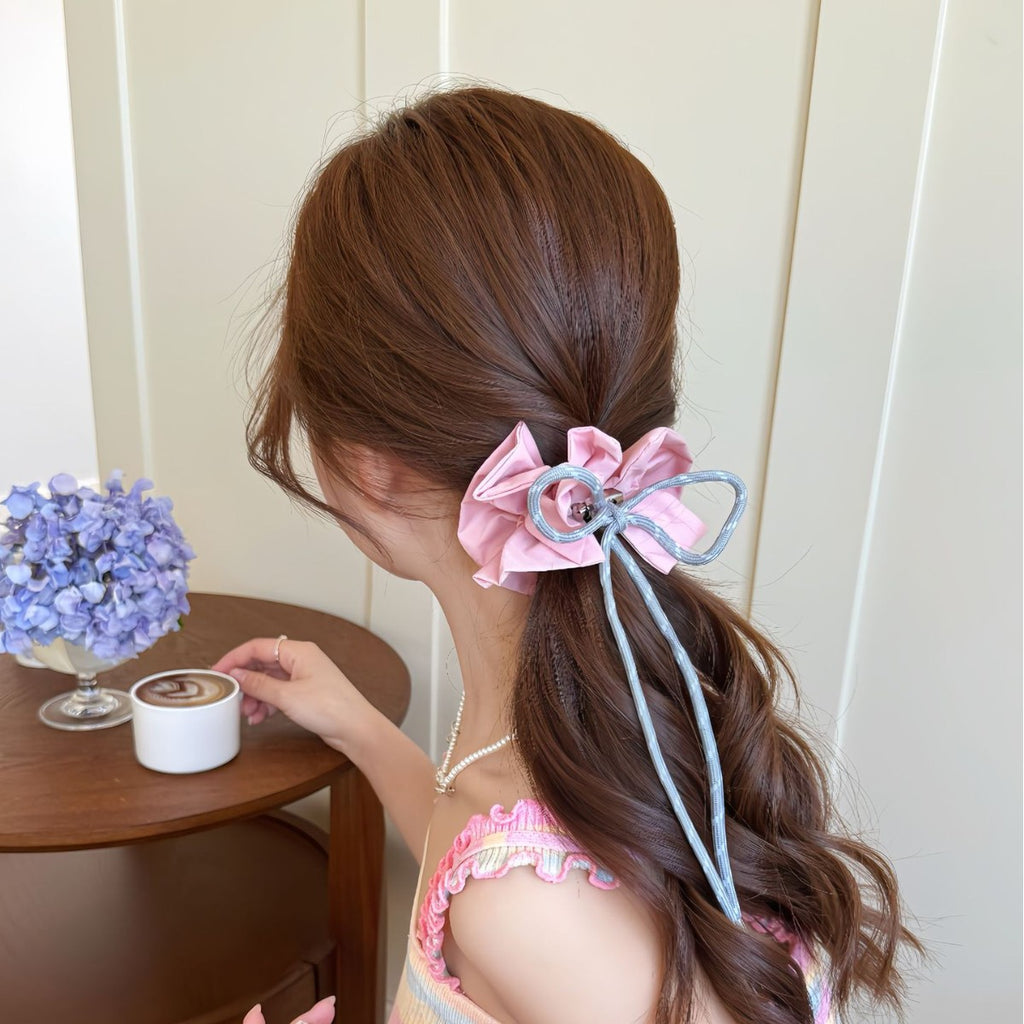 summer bows drawstring glasses hair Scrunchie