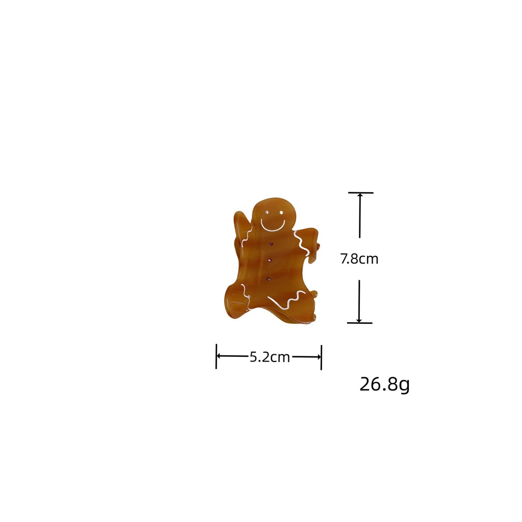 smiley face jiang cake man hair claw