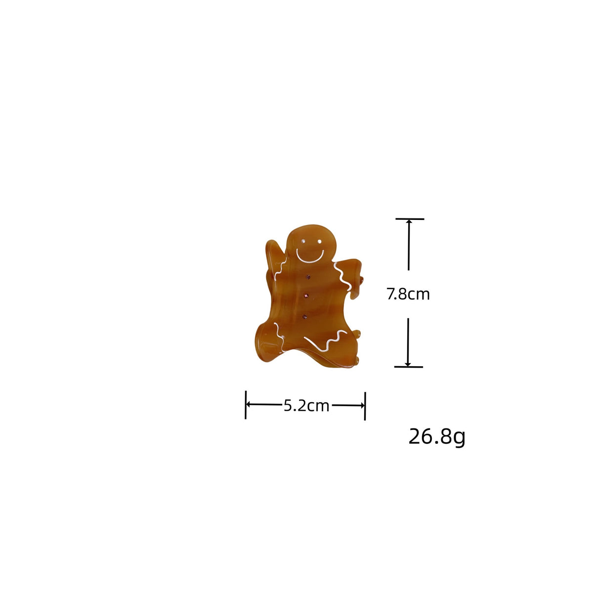 smiley face jiang cake man hair claw