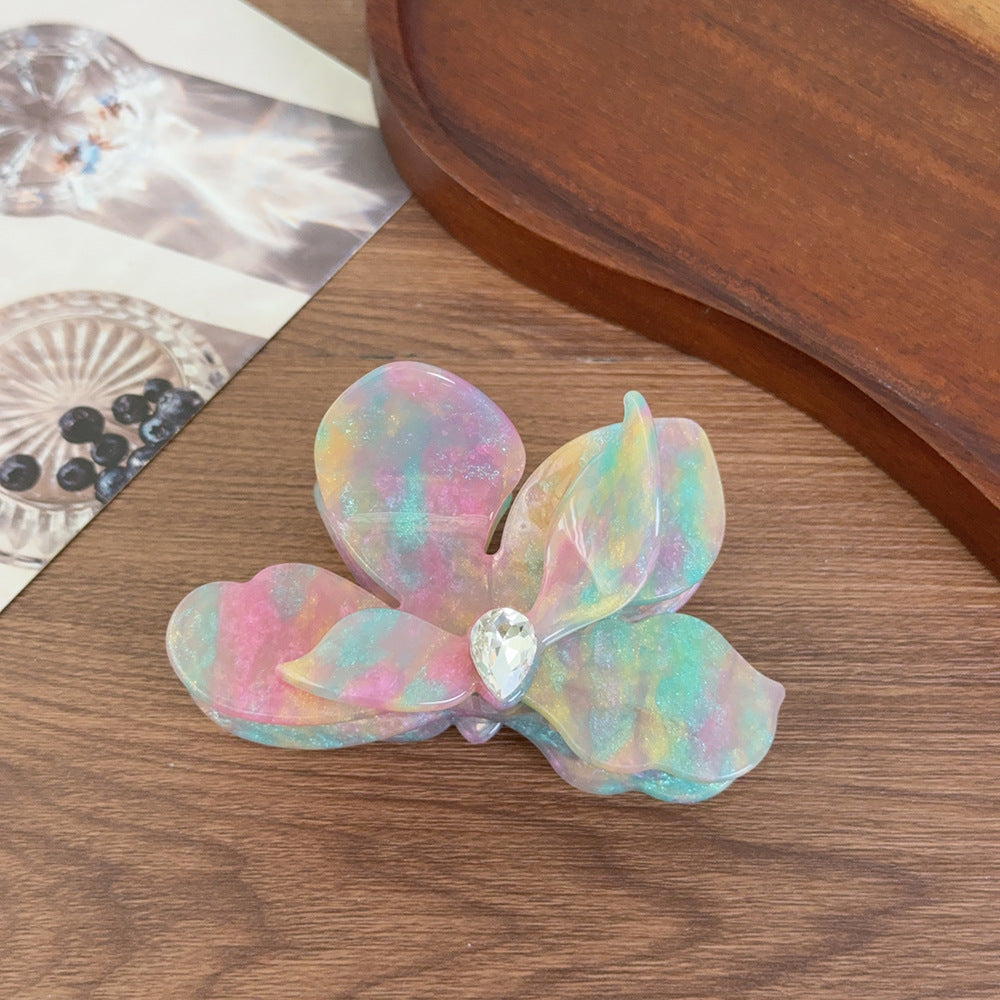 Retro Phalaenopsis acetate grab clip versatile hairpin hair claw