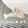 Original imitation acetic acid fish bone grab clip back of head ponytail disc hair creative exquisite shark clip cute princess head hair accessories
