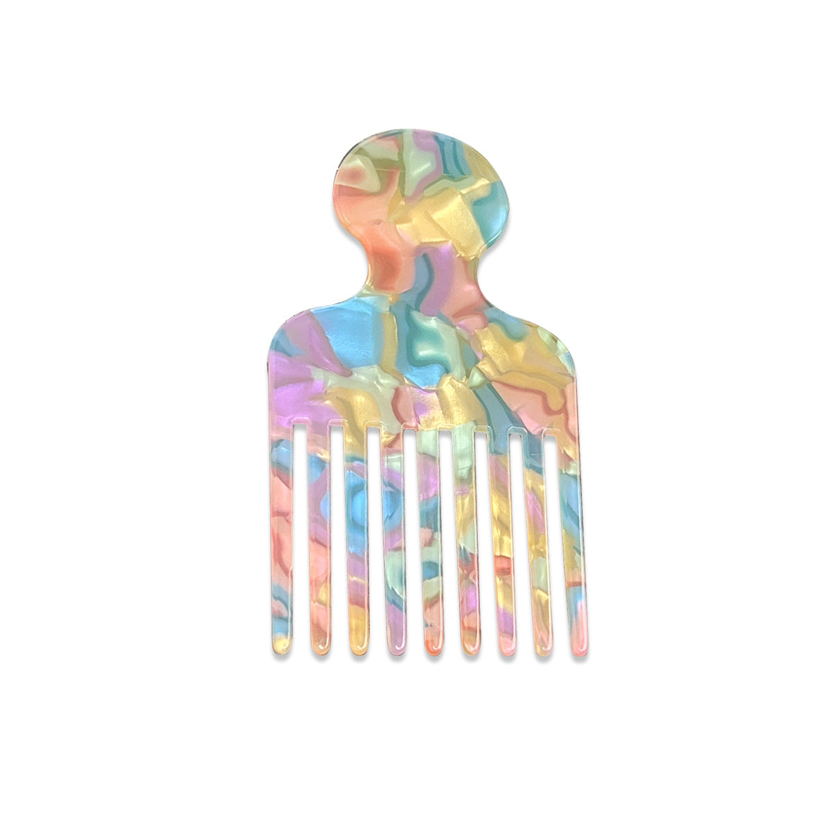 European and American acetic acid hair comb fine teeth hair comb fashion marble pattern plate anti-static women's hair comb high sense cross-border