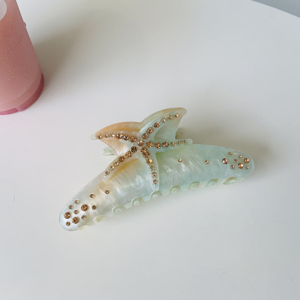 starfish diamonds hair claw