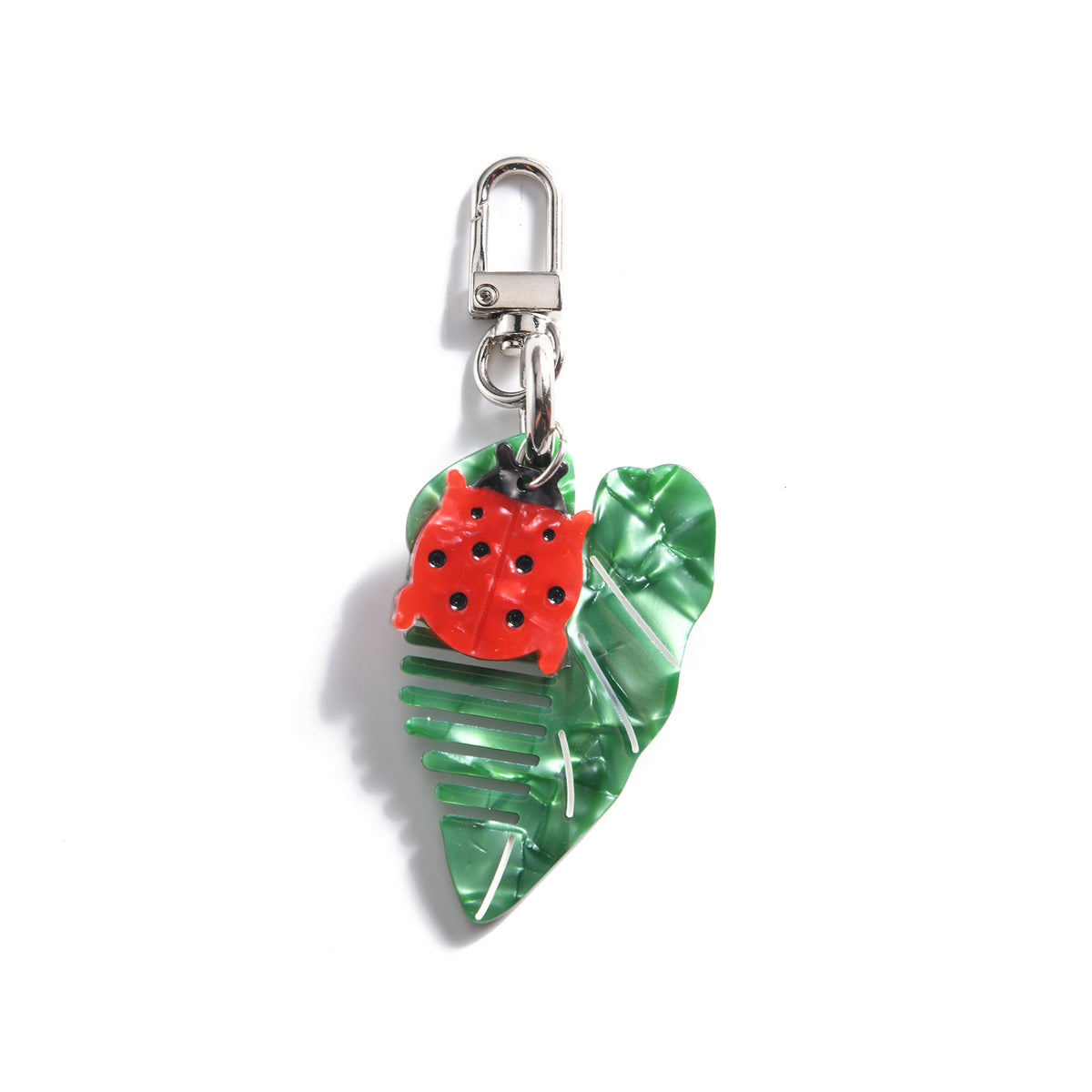 Cute colored butterfly comb keychain