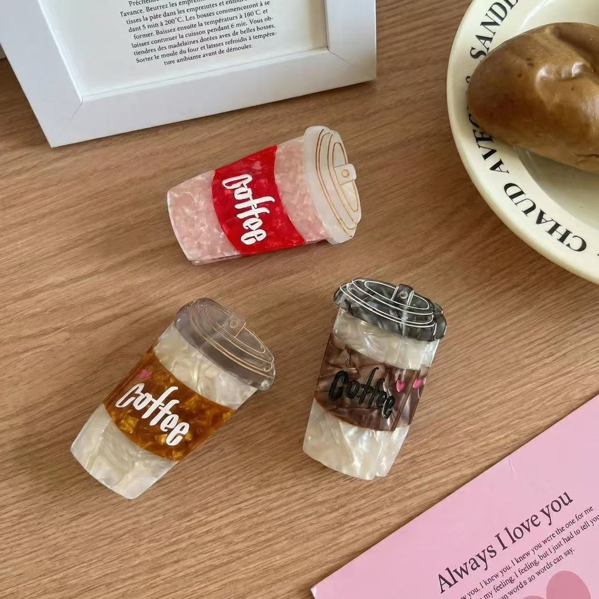 coffee cup hair claw