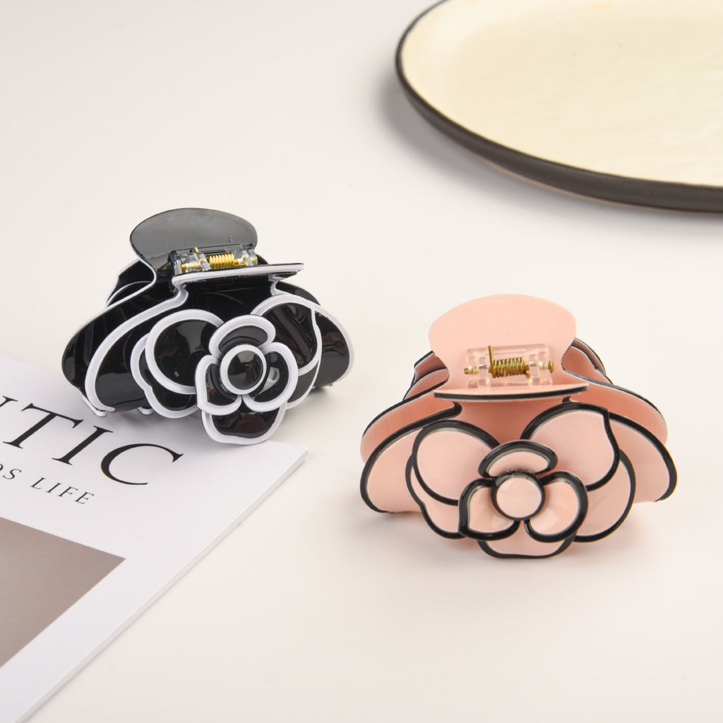 Camellia flower hair claw