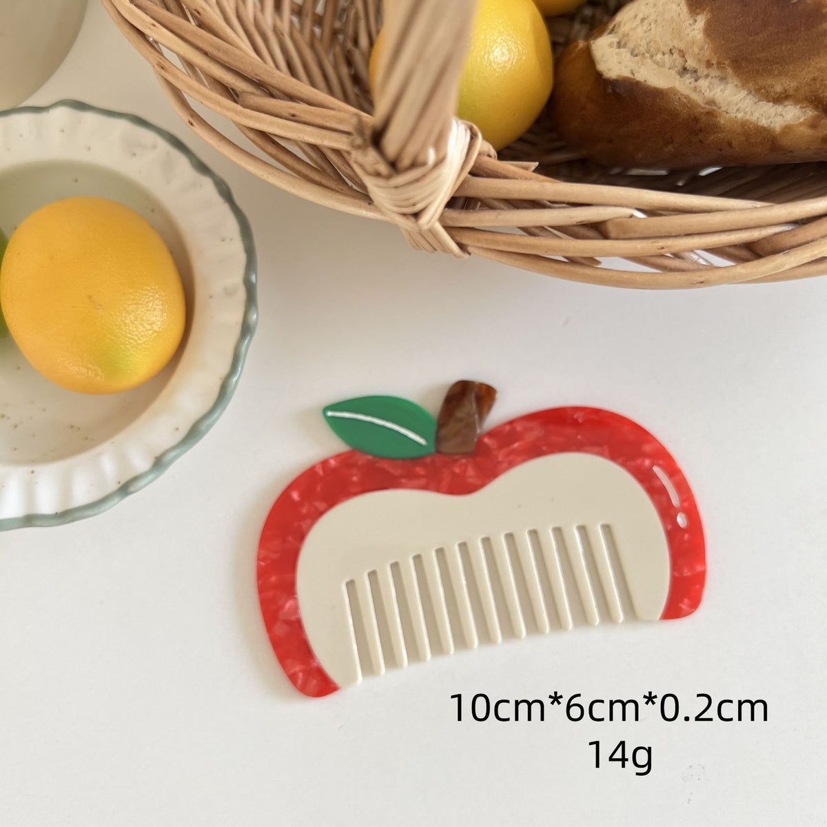 fruit hair comb fun ice cream burger acetic acid comb cute color matching female hair comb