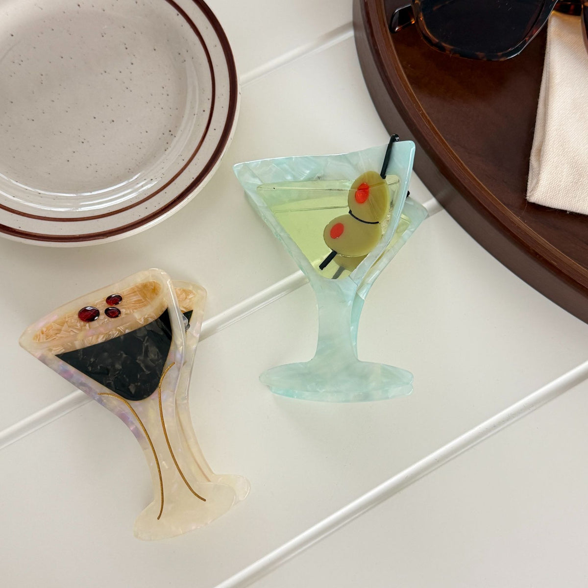 Small Fresh Cocktail Grab Clip Summer Beach Olive Lemon Large Hairpin Back of Head Shark Clip Hairpin Hair Accessories