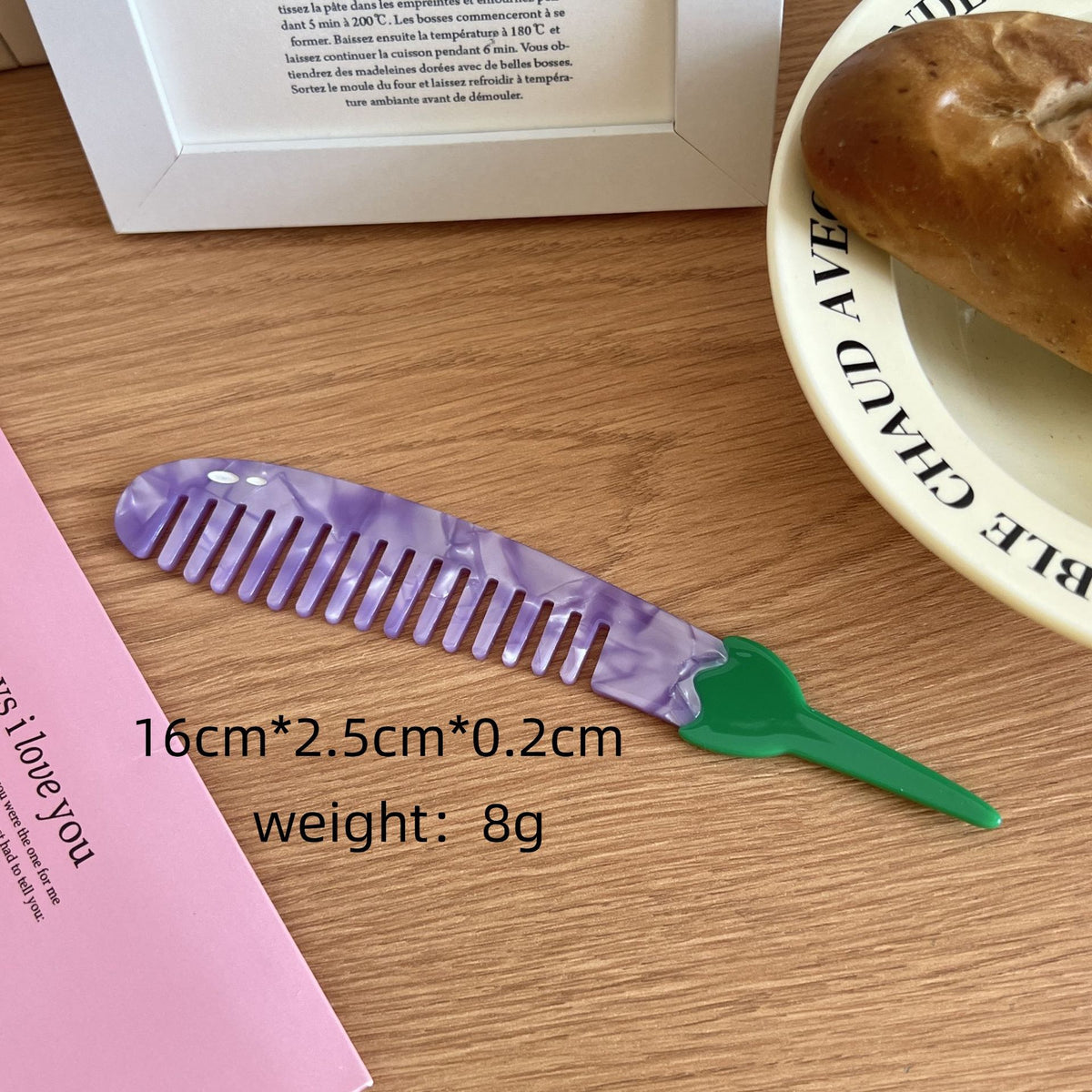 Tulip Flower Comb Premium Animal Vegetable Acetic Acid Makeup Fun Comb Portable Hair Comb