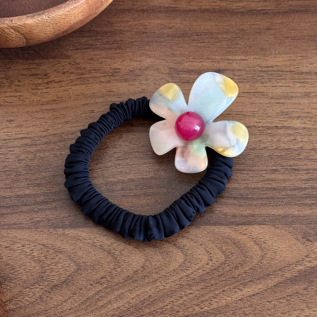 flower hairpin bangs side clip