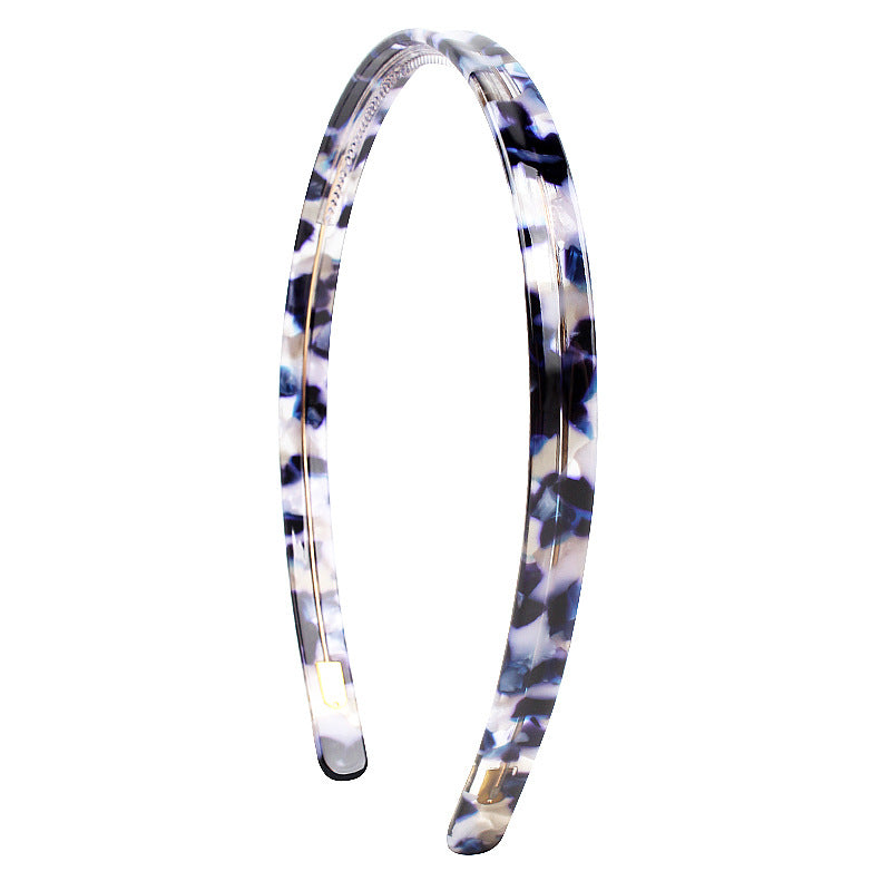 Cross-border simple 1cm narrow acetic acid headband headgear, Alexander hair hole high-end face wash headband