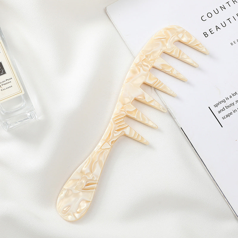 Europe and the United States cross-border hot-selling acetic acid plate comb exquisite anti-static hair comb fashion marble pattern color hair comb women