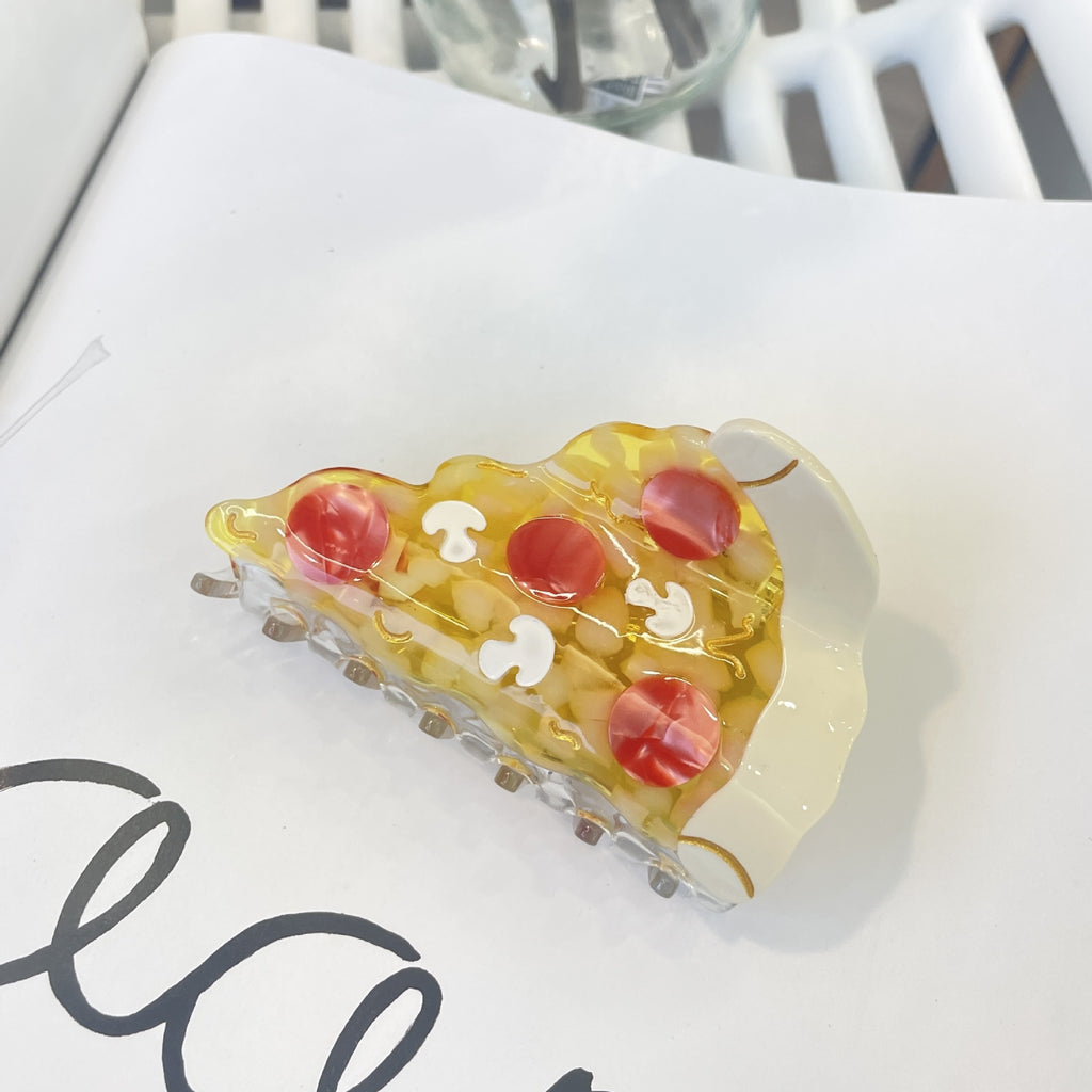 pizza poached egg hair claw