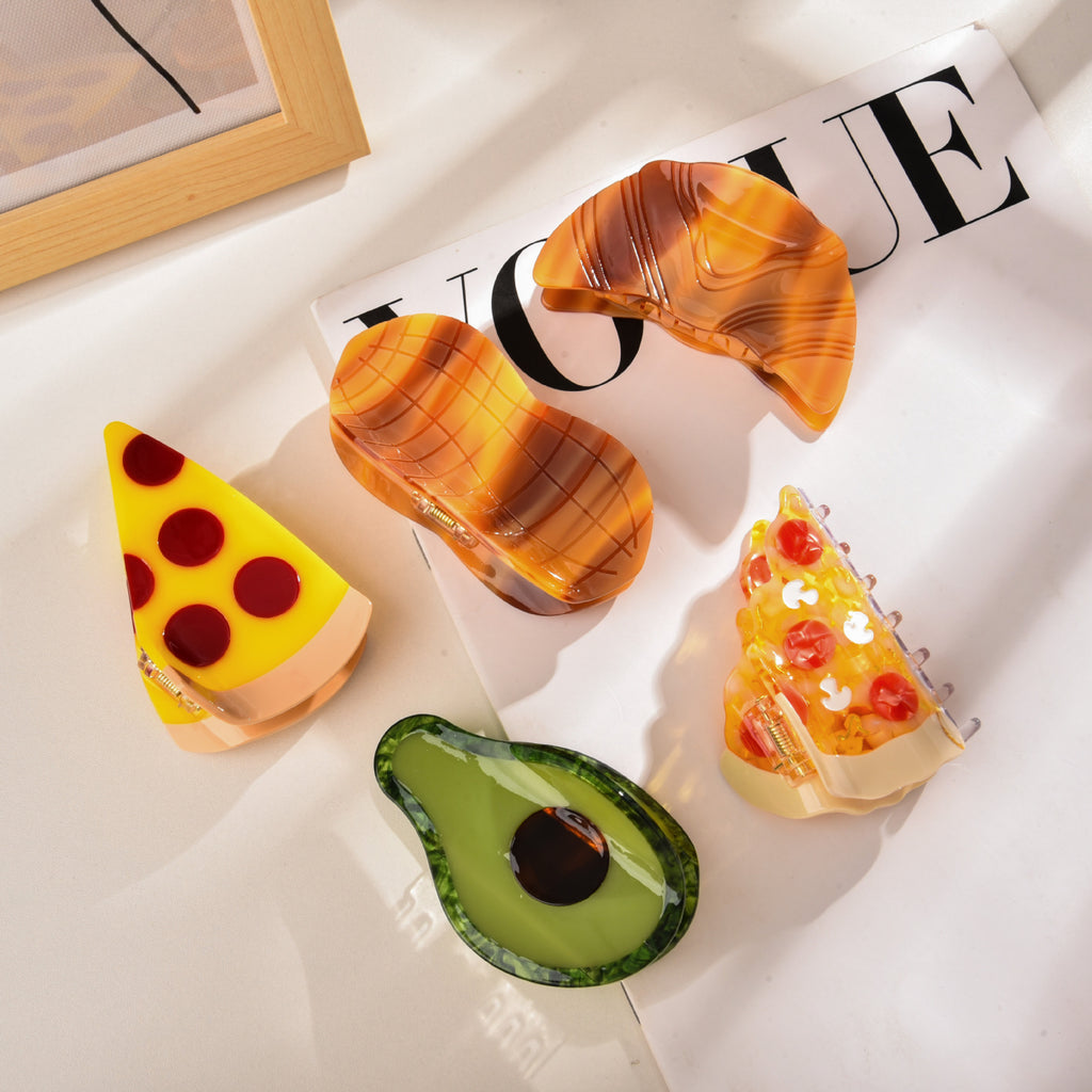 food peanut avocado Cheese hair claw