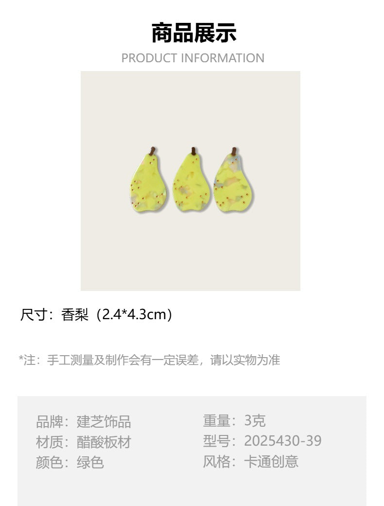 Pear Hair Clip