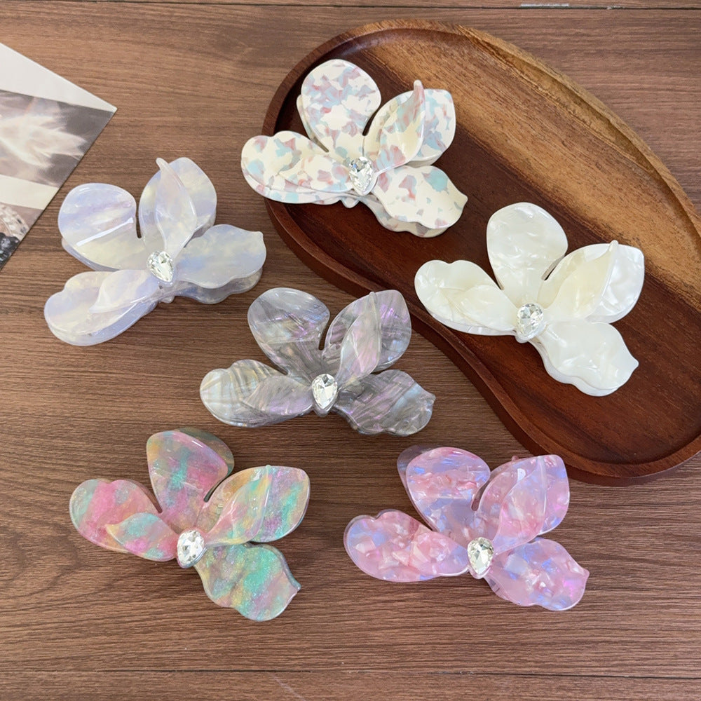 Retro Phalaenopsis acetate grab clip versatile hairpin hair claw