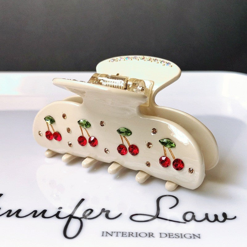 Diamond Cherry Hair Claw