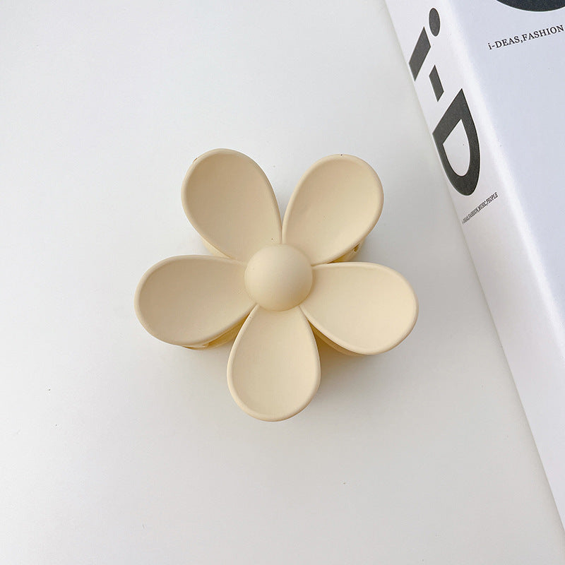 autumn and winter new hair claw resin material solid color clip back head plate hairpin dating
