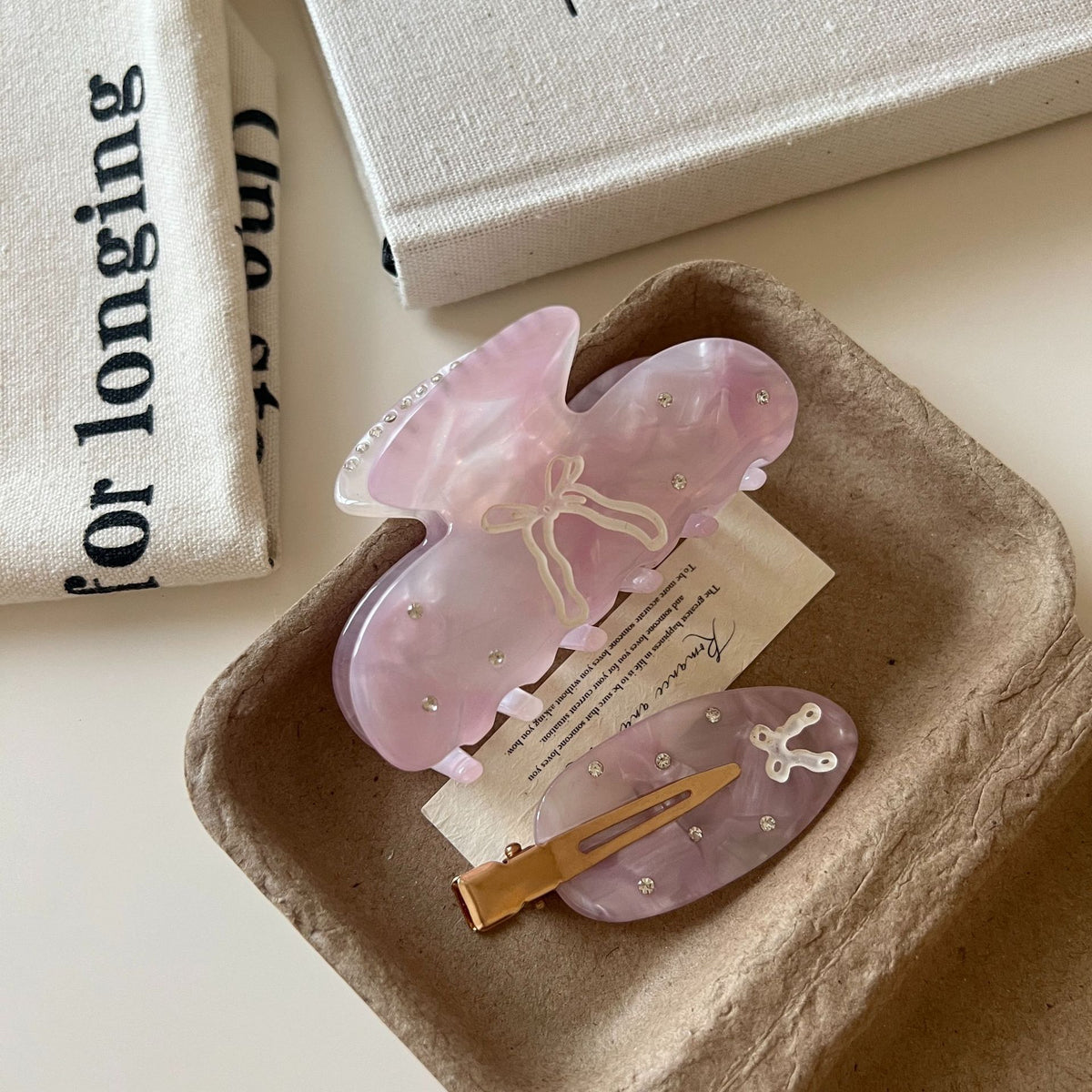 Pink bubble hair claw
