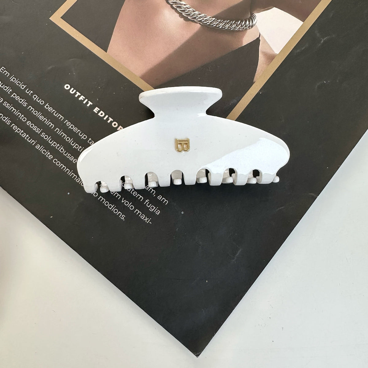 Letter B hair claw