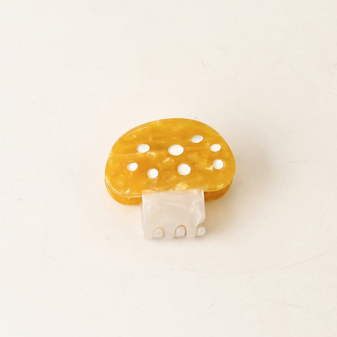 Colorful small mushroom hair claw