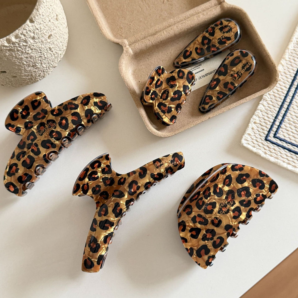 French leopard print Hair Claw