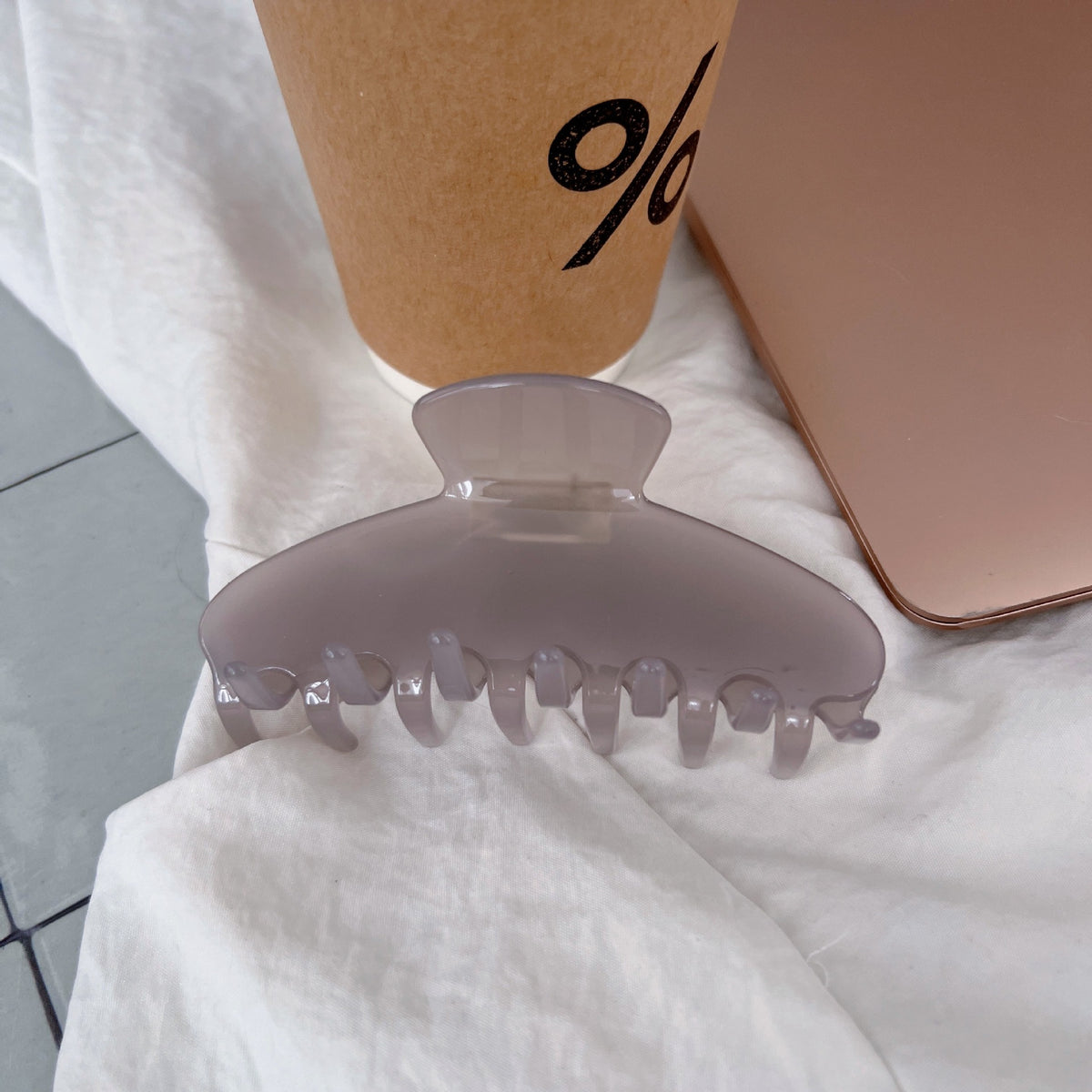 y2k pure color hair claw