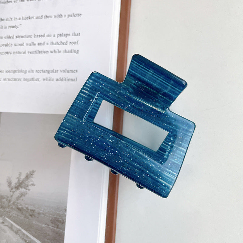 Small square hair claw
