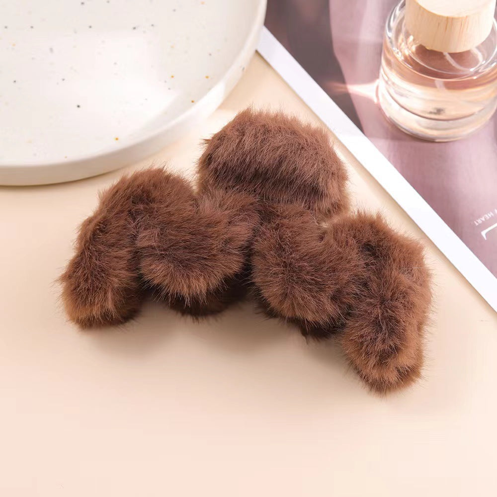 Autumn/Winter Plush Claw Clip
