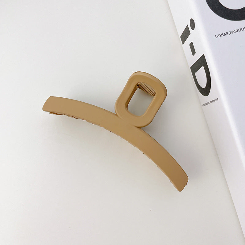 autumn and winter new hair claw resin material solid color clip back head plate hairpin dating